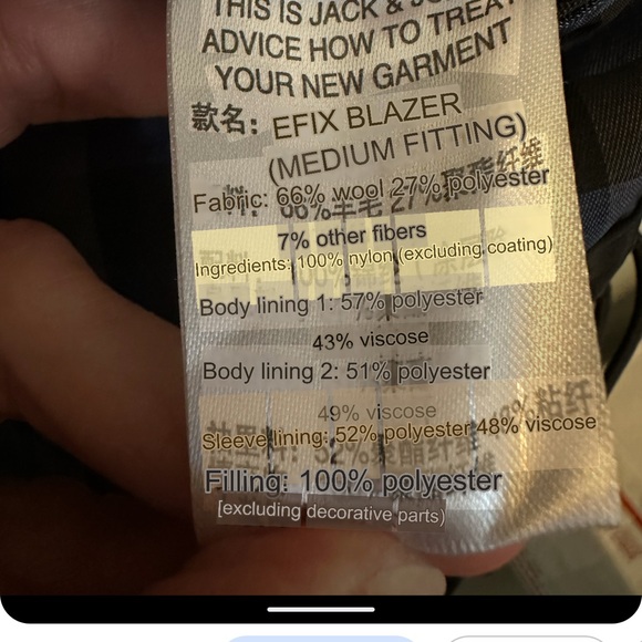 Jack & JONES EFix Medium fit Black Two Button blazer 185/104A (XL) Elbow Patches - Picture 11 of 12